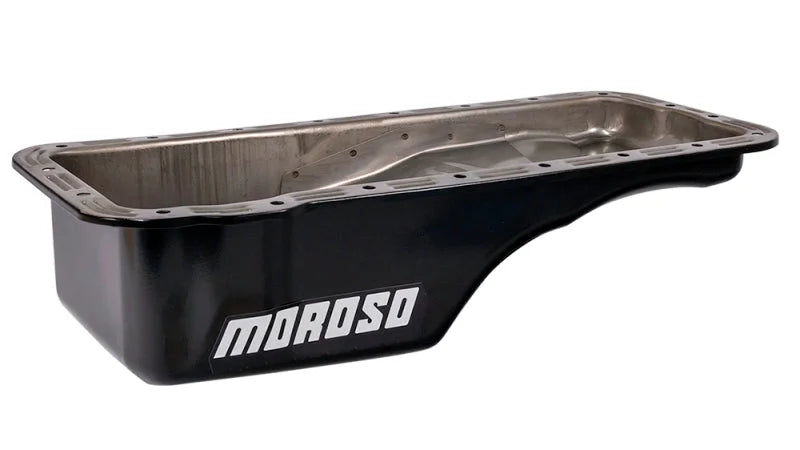 Moroso Ford 352-428 FE Stock (w/Front Sump) Wet Sump 5qt 5in Steel Oil Pan - Main Product View