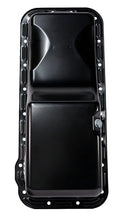 Load image into Gallery viewer, Moroso Ford 352-428 FE Stock (w/Front Sump) Wet Sump 5qt 5in Steel Oil Pan - Back View