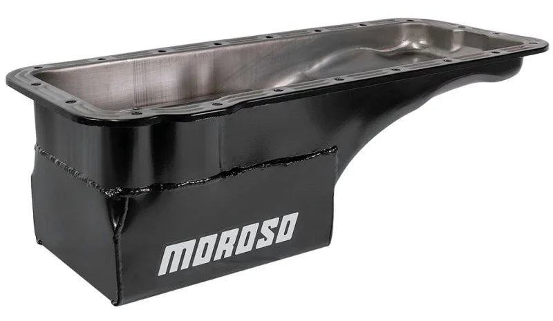 Moroso Ford 352-428 FE (w/Front Sump) Deep Wet Sump 7qt 7.5in Steel Oil Pan - Main Product View