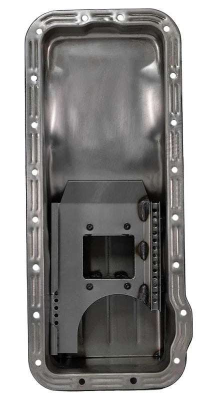 Moroso Ford 352-428 FE (w/Front Sump) Deep Wet Sump 7qt 7.5in Steel Oil Pan - Side View