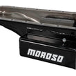 Load image into Gallery viewer, Moroso Ford 352-428 FE (w/Front Sump) Kicked Out Road Race Baffled 8qt 6in Steel Oil Pan - Back View