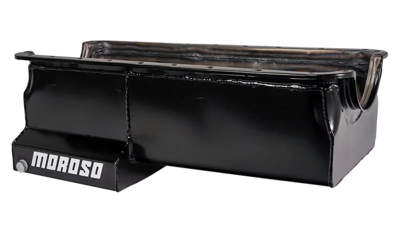 Moroso Ford 429-460 (w/Rear Sump) Wet Sump 7qt 8.5in Steel Oil Pan - Side View