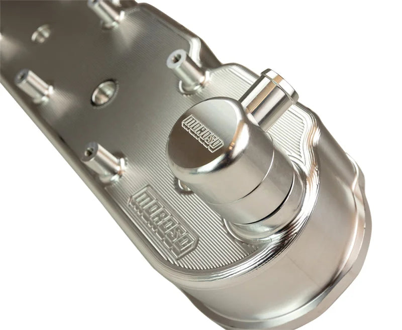 Moroso GM COPO 3/4in Tube Screw-In Valve Cover Breathers (2 Pack) - Back View
