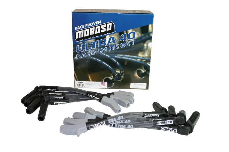 Moroso GM LS Ignition Wire Set - Ultra 40 - Sleeved - (Use w/Part No 68476) - Black - Main Product View
