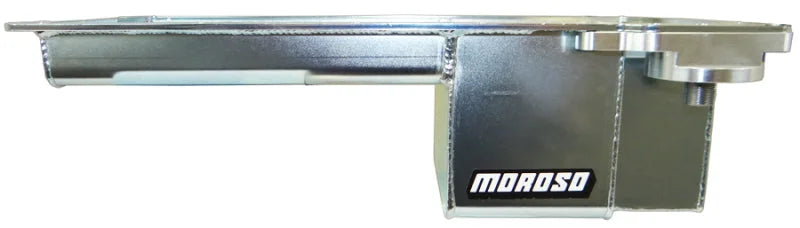 Moroso GM LS Swap (w/Rear Sump & Spin-On Oil Filter Adapter) Wet Sump 6qt 5.75in Aluminum Oil Pan main image 1