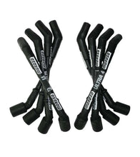 Load image into Gallery viewer, Moroso GM LS Ultra 40 Custom Fit  Sleeved Ignition Wire Set 8in 135 Deg Boots - Black - Side View