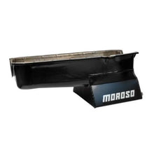 Load image into Gallery viewer, Moroso Pre-80 Chevrolet SBC (w/Driver Side Dipstick) Wet Sump 7qt 8.25in Steel Oil Pan - Black