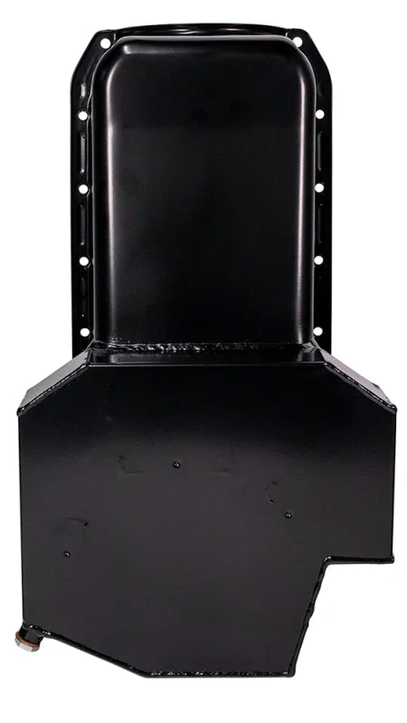 Moroso Pre-80 Chevrolet Small Block (w/2 Pc Seal) Road Race Wet Sump 7qt 7.5in Steel Oil Pan - Black - Main Product View