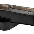 Load image into Gallery viewer, Moroso Pre-80 Chevrolet Small Block (w/2 Pc Seal) Road Race Wet Sump 7qt 7.5in Steel Oil Pan - Black - Back View