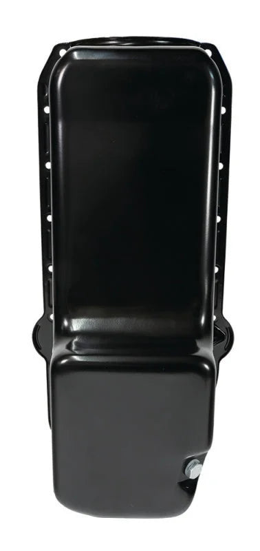 Moroso Pre-80 Chevrolet Small Block (w/Driver Side Dipstick) Wet Sump 5qt 7.5in Steel Oil Pan - Blk - Main Product View