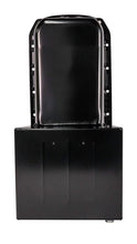 Load image into Gallery viewer, Moroso Pre-80 Chevrolet Small Block (w/Driver Side Dipstick) Wet Sump 7qt 8.25in Steel Oil Pan -Blk - Back View