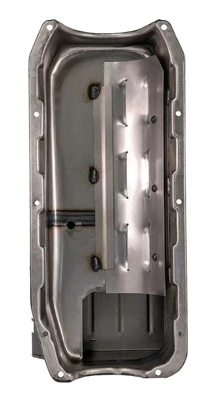 Moroso Pre-85 Chevrolet SBC (w/2 Piece Rear Main Seal) Wet Sump 7qt 8.25in Steel Oil Pan - Black - Main Product View