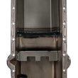 Load image into Gallery viewer, Moroso Pre-85 Chevrolet Small Block (w/Driver Side Dipstick) Wet Sump 6qt 8.25in Steel Oil Pan - Blk - Back View