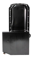 Load image into Gallery viewer, Moroso Pre-85 Chevrolet Small Block (w/Passenger Side Dipstick) Wet Sump 7qt 8in Steel Oil Pan - Blk - Back View