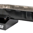 Load image into Gallery viewer, Moroso Pre-85 Chevrolet Small Block (w/Passenger Side Dipstick) Wet Sump 7qt 8in Steel Oil Pan - Blk - Installation View