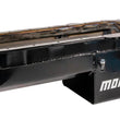 Load image into Gallery viewer, Moroso Pre-85 Chevrolet Small Block/Dart SHP Power Pouch Wet Sump 7qt 8.25in Steel Oil Pan - Black - Back View