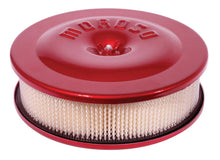 Load image into Gallery viewer, Moroso Race/Street Air Cleaner - 8-1/2in x 2-3/8in Filter - Aluminum - Red Powder Coat
