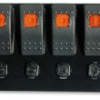 Load image into Gallery viewer, Moroso Rocker Switch Panel - Flat Surface Mount - LED - 3-3/8in x 8in - Five On/Off Switches