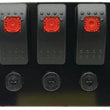 Load image into Gallery viewer, Moroso Rocker Switch Panel - Flat Surface Mount - LED w/USB - 3.388in x 9.15in -Five On/Off Switches