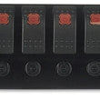 Load image into Gallery viewer, Moroso Rocker Switch Panel - Flat Surface Mount - LED - 3.3888in x 8in - Five On/Off Switches