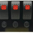 Load image into Gallery viewer, Moroso Rocker Switch Panel - Flat Surface Mount - LED w/USB - 3.388in x 9.15in -Five On/Off Switches