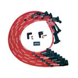 Load image into Gallery viewer, Moroso SBC Under Header Sleeved HEI 90 Degree Boots Ultra Spark Plug Wire Set - Red