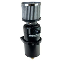 Load image into Gallery viewer, Moroso Single Inlet -8AN Billet Breather Tank Catch Can - Black