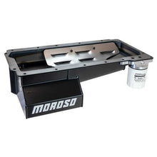 Load image into Gallery viewer, Moroso Skirted Ultra 4 Truck Wet Front Sump 7qt 6in Deep Steel Oil Pan fits Gm LS / DART LS Next