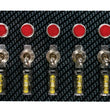 Load image into Gallery viewer, Moroso Toggle Switch Panel - Dash Mount - 4in x 6.75in - Grey/Black Fiber Design