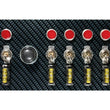 Load image into Gallery viewer, Moroso Toggle Switch Panel - Dash Mount - 4in x 7.75in - Grey/Black Fiber Design