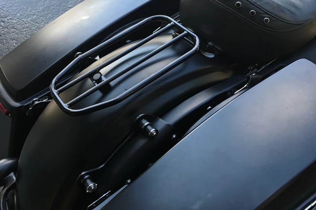 Motherwell Luggage Rack - Gloss Black MWL-409-GB - Back View