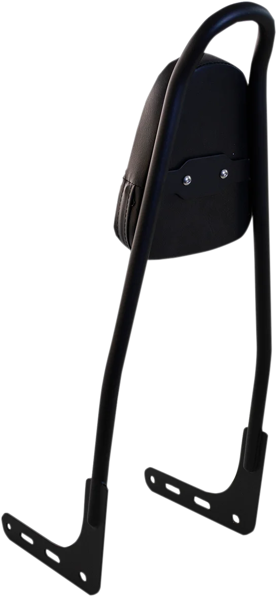 Motherwell One-Piece Sissy Bar - Black - With Pad 156T-18-MB-WP - Side View