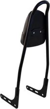 Load image into Gallery viewer, Motherwell One-Piece Sissy Bar - Black - With Pad 156T-18-MB-WP - Side View