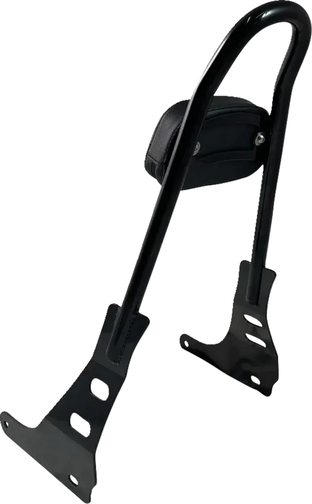 Motherwell One-Piece Sissy Bar - Gloss Black MWL-220-GB. - Side View