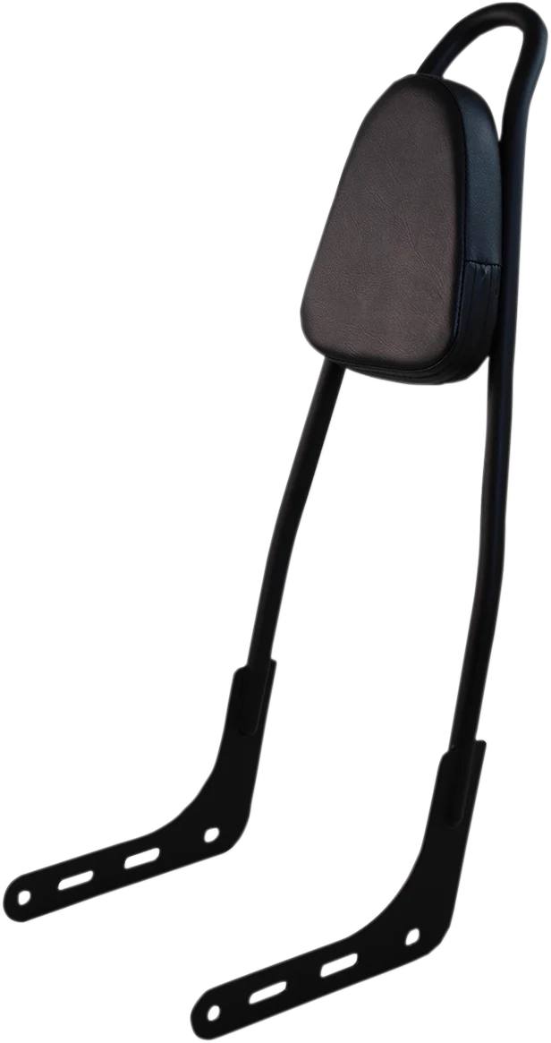 Motherwell One-Piece Sissy Bar - Gloss Black - Skull - With Pad 156T18-GB-SK-WP - Additional View 5