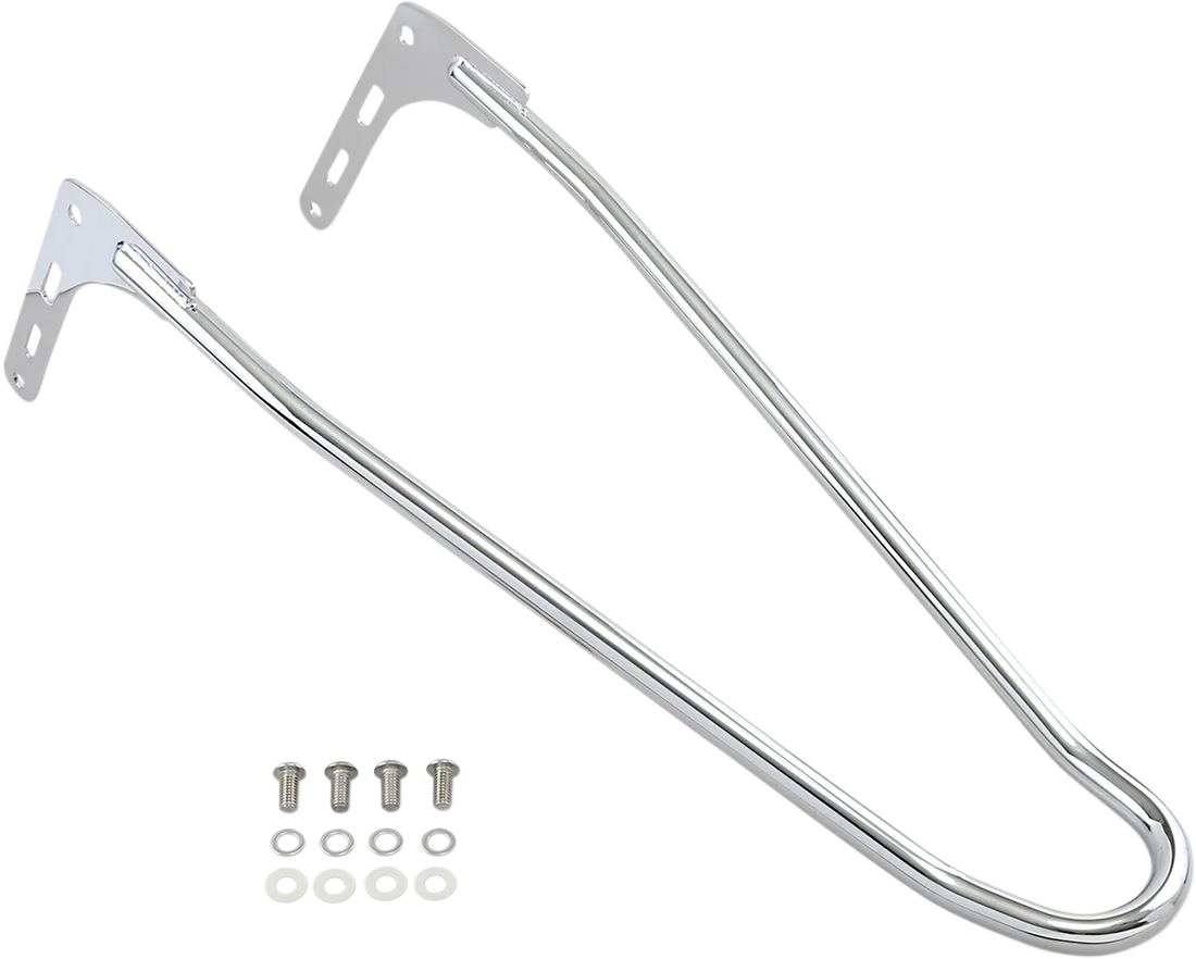 Motherwell One-Piece Sissy Bar - Gloss Black - Skull - With Pad 156T18-GB-SK-WP - Additional View 6