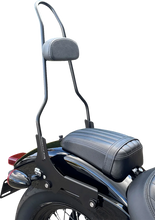 Load image into Gallery viewer, Motherwell Quick Release Sissy Bar - 23&quot; - With Pad - Gloss Black MWL-196-18-GB - Main Product View