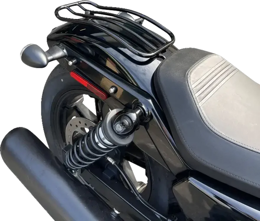 Motherwell Solo Luggage Rack - Gloss Black MWL-227-GB. - Back View