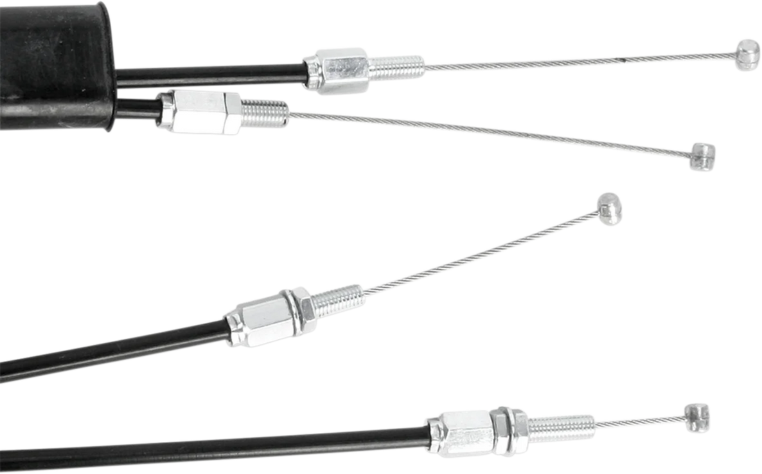 Motion Pro Black Vinyl Throttle Cable - Push/Pull - Honda 02-0514 - Side View