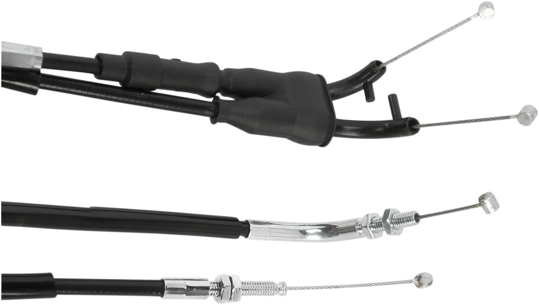 Motion Pro Black Vinyl Throttle Cable - Push/Pull - Suzuki 04-0276 - Side View