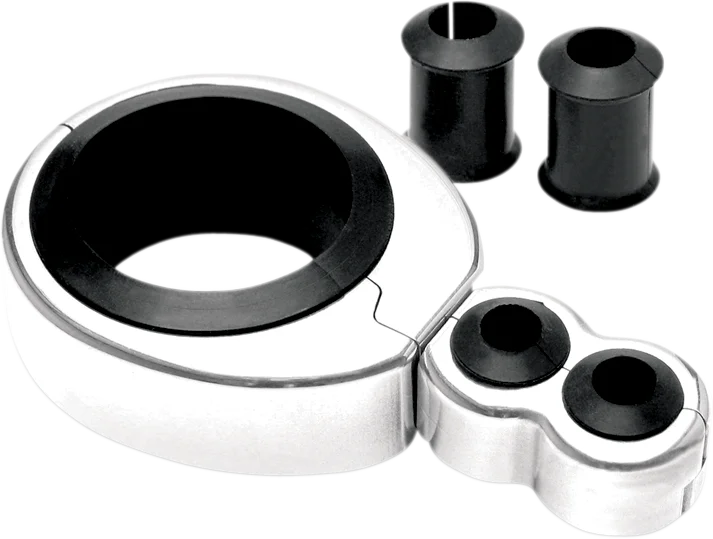 Motion Pro Cable Clamp - Dual - 1-1/4" - 1-1/2" Mounting Diameter - Chrome 11-0042 - Main Product View