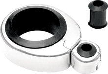 Load image into Gallery viewer, Motion Pro Cable Clamp - Dual - 1-1/4&quot; - 1-1/2&quot; Mounting Diameter - Chrome 11-0042 - Side View