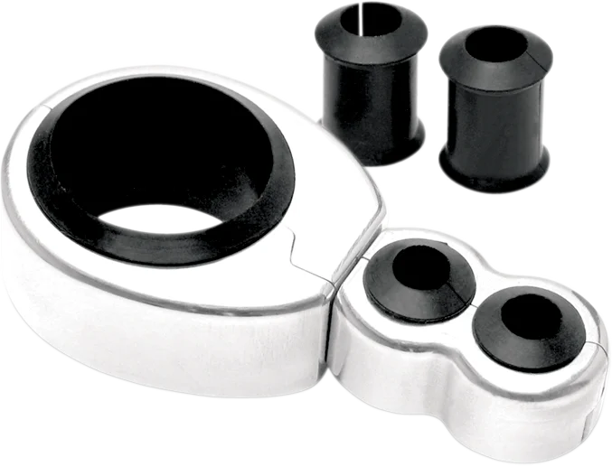 Motion Pro Cable Clamp - Dual - 1-1/8" Mounting Diameter - Chrome 11-0044 - Main Product View
