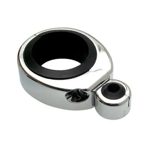 Motion Pro Cable Clamp - Single - 1-1/4" - 1-1/2" Mounting Diameter - Chrome 11-0041 - Side View