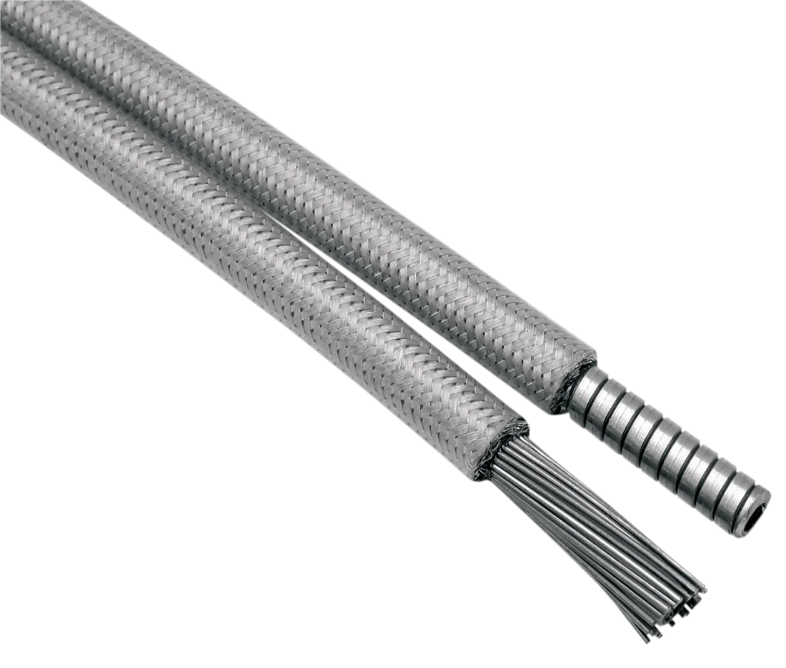 Motion Pro Clutch Cable - Longitudinally Wound - Stainless Steel 67-0405 - Side View