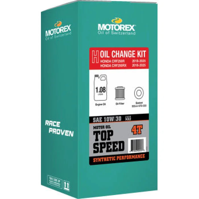 Motorex MOTOREX OIL CHANGE KIT TOP SPEED 10W-30 HONDA CRF250R 311249 - Side View