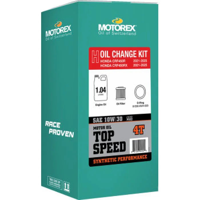Motorex MOTOREX OIL CHANGE KIT TOP SPEED 10W-30 HONDA CRF450R 311250 - Side View
