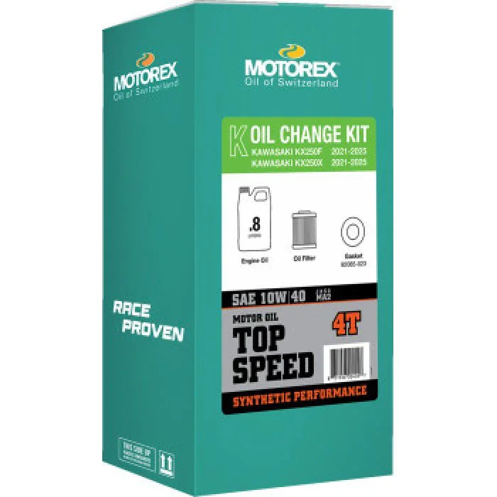 Motorex MOTOREX OIL CHANGE KIT TOP SPEED 10W-40 KAWASAKI KX250F 311247 - Side View