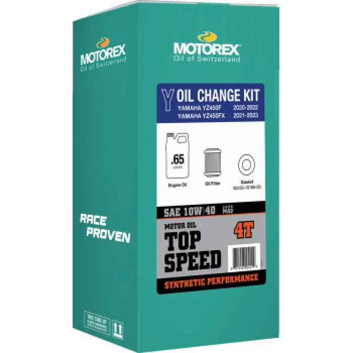 Motorex MOTOREX OIL CHANGE KIT TOP SPEED 10W-40 YAMAHA YZ450F 311244 - Main Product View