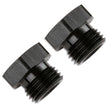 Load image into Gallery viewer, Mr Gasket -6 AN Port Plug with O-Ring Seal, Black Anodized Aluminum - 2 pieces 481406-BL - Main Product View